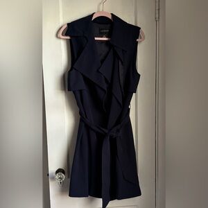Club Monaco Birte Navy Sleeveless Belted Trench Dress Navy Size M NWOT